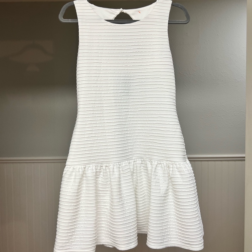 Bisou Bisou White Peplum Dress